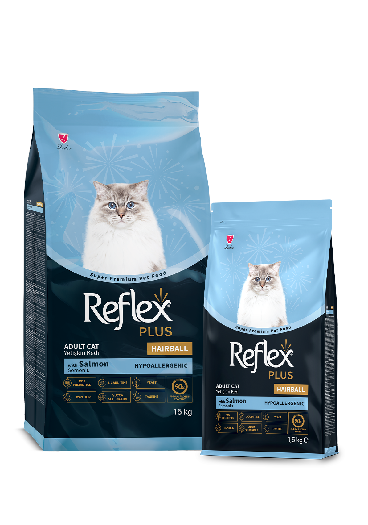 Reflex Plus Hairball Somonlu Yetişkin Kedi Maması - image officielle Reflex