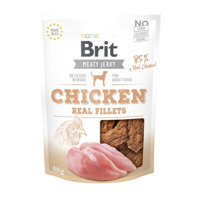 Brit Jerky Chicken Fillets 80 g - photo internet