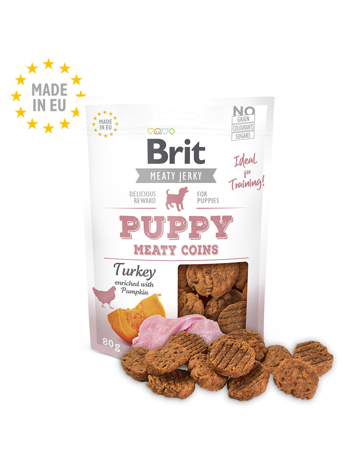 Brit Jerky Puppy Turkey Meaty Coins 80 g - photo internet