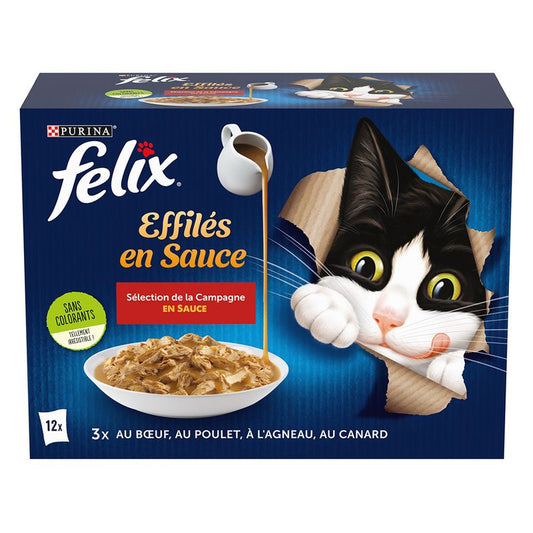 Purina Felix Effilés en Sauce Sélection de la Campagne 12x85g