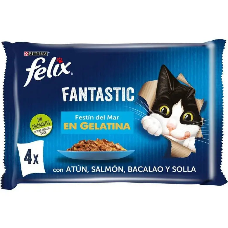 Purina Felix Fantastiques Festin Del Mar en Gélatine 12x85g