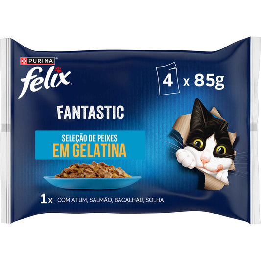Purina Felix Fantastiques Festin Del Mar en Gélatine 4x85g