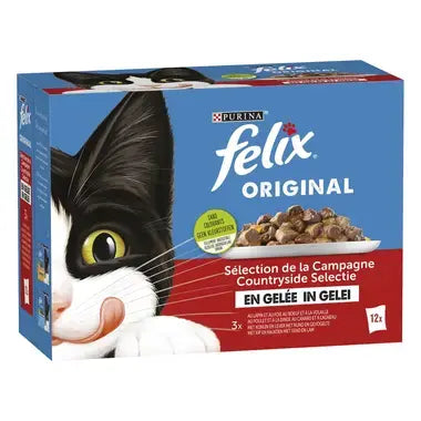 Purina Felix Original Sélection de la Campagne en Gelée 12x85g