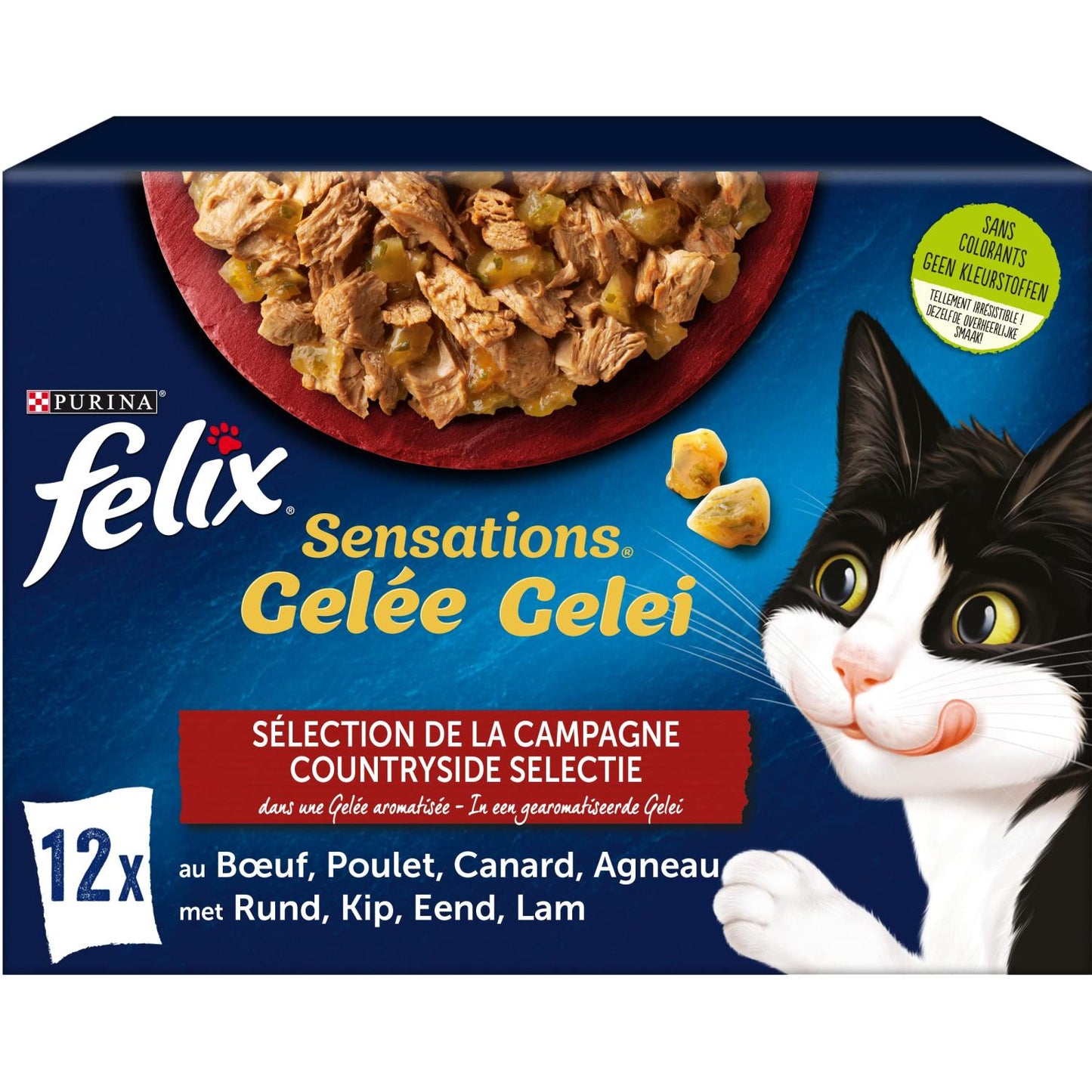 Purina Felix Sensations Sélection de la Campagne en Gelée 12x85g
