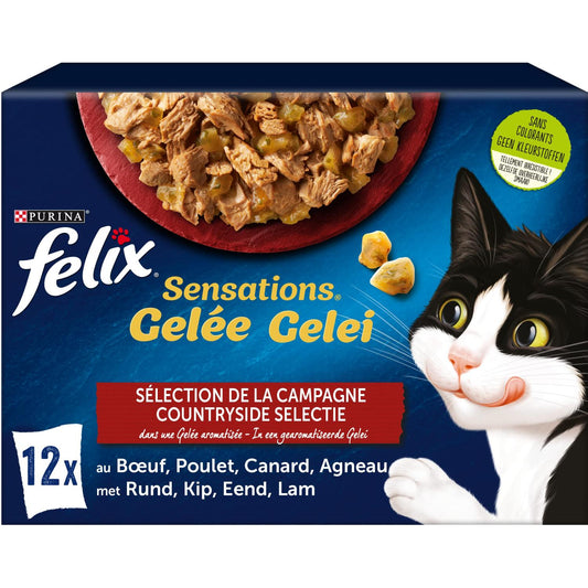 Purina Felix Sensations Sélection de la Campagne en Gelée 12x85g