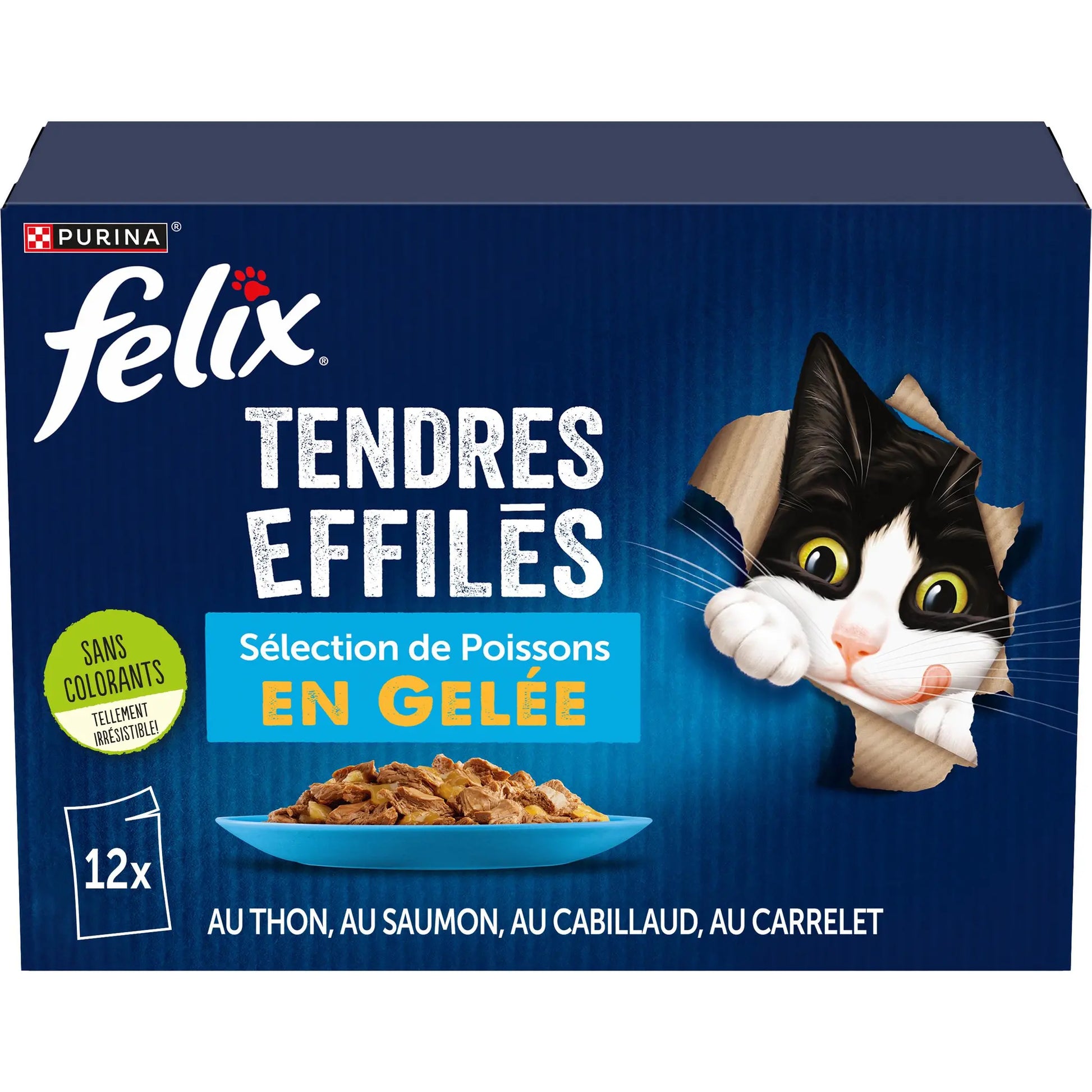 Purina Felix Tendres Effilés en Gelée Sélection Poisson 12x85g