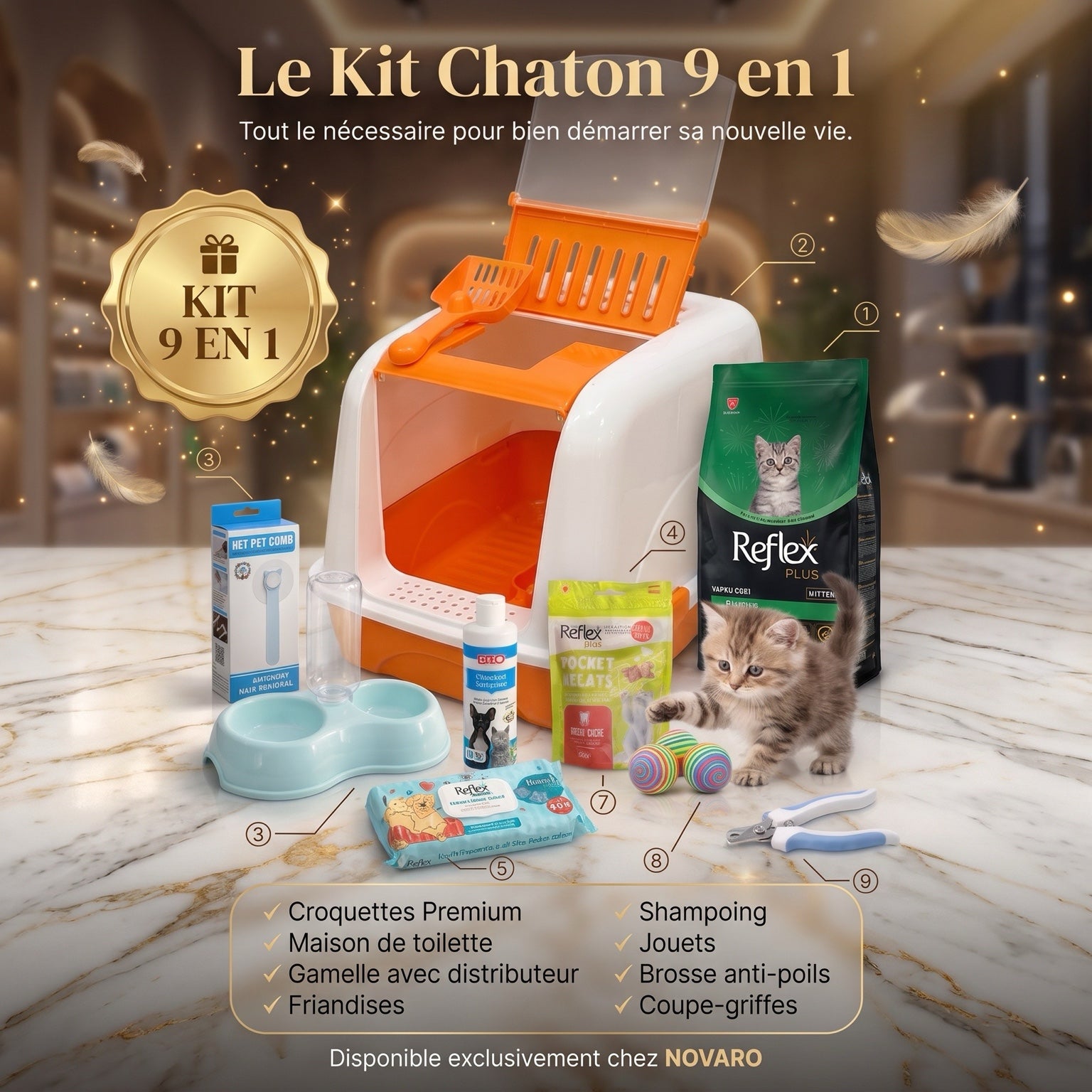 Le Kit Chaton 9 en 1 NOVARO