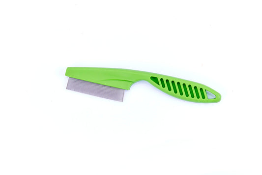 Peigne fin anti-puces vert pour chien et chat