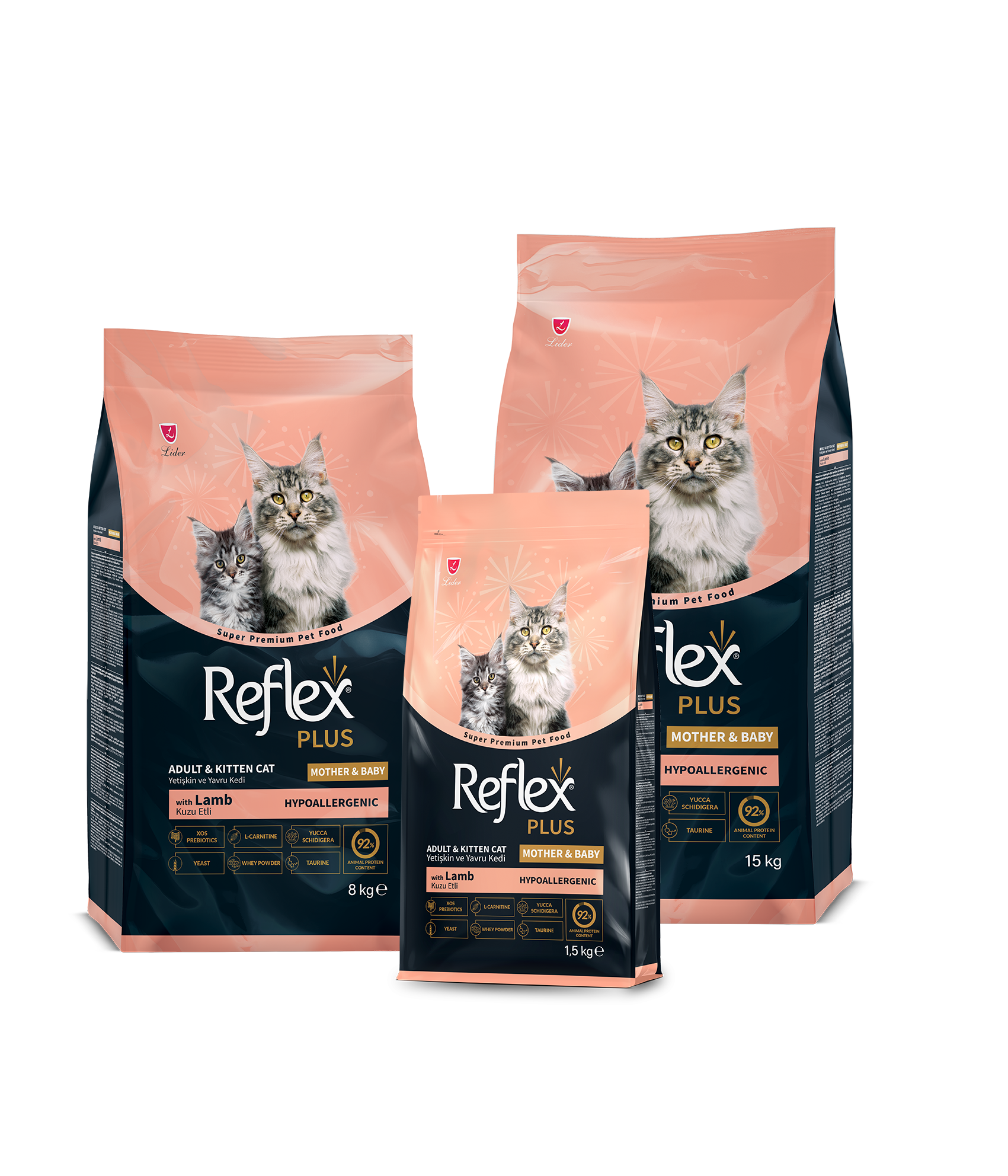 Reflex Plus Mother & Baby Kuzu Etli Kedi Maması - image officielle Reflex