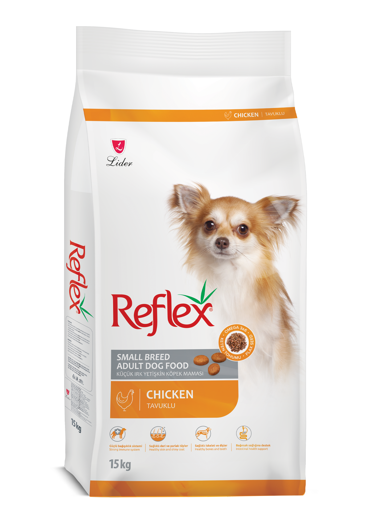 Reflex chien petite race adulte poulet