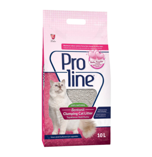 Pro Line litière bentonite agglomérante Baby Powder 10 L